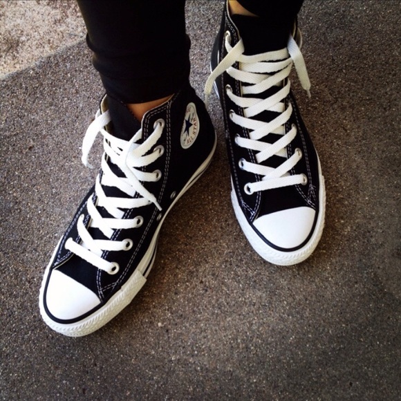 wearing converse shoes